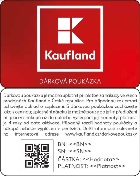 Elektronický dárkový poukaz Kaufland.cz - 500 Kč